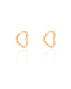 Brinco Argola Click Coração 1.7 cm Banhado a Ouro 18K