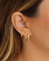 Brinco Argola Click Coração 1.0 cm Banhado a Ouro 18K