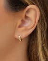 Brinco Argola Click Coração 1.0 cm Banhado a Ouro 18K