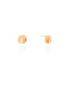 Brinco Redondo Gota Cristal 1.0 cm Banhado a Ouro 18K