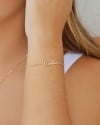 Pulseira Veneziana Dinda Fecho Gravata Banhado a Ouro 18K