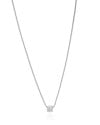 Gargantilha Veneziana Ponto de Luz Cristal 5 mm Ródio Branco - 45 cm
