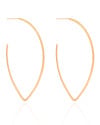 Brinco Elíptico Fio 7.1 cm Banhado a Ouro 18K