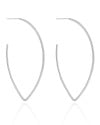 Brinco Elíptico Fio 7.1 cm Ródio Branco