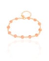 Pulseira Pontos de Luz Morganita 7 mm Banhado a Ouro 18K