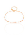 Pulseira Bolinhas Morganita 3 mm Banhado a Ouro 18K