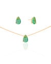 Conjunto Gota Turmalina Banhado a Ouro 18K