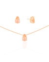 Conjunto Gota Morganita Banhado a Ouro 18K