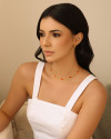 Choker Pontos de Luz Laranja 6 mm Banhado a Ouro 18K