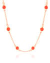 Choker Pontos de Luz Laranja 6 mm Banhado a Ouro 18K