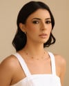 Choker Pontos de Luz Laranja 6 mm Ródio Branco