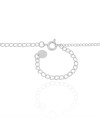 Choker Pontos de Luz Laranja 6 mm Ródio Branco