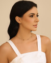 Choker Pontos de Luz Ametista 6 mm Ródio Branco