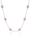 Choker Pontos de Luz Ametista 6 mm Ródio Branco