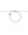 Gargantilha Veneziana Cruz Coração Cravejado Cristal Ródio Branco - 45 cm