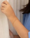 Pulseira Infantil Veneziana Bolinhas Banhado a Ouro 18K