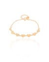 Pulseira Infantil Corações Lisos Banhado a Ouro 18K