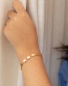 Pulseira Infantil Corações Lisos Banhado a Ouro 18K