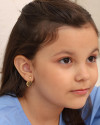 Brinco Infantil Sorriso 2.0 cm Banhado a Ouro 18K