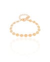 Pulseira Infantil Plaquinhas Redondas Banhado a Ouro 18K