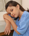 Pulseira Infantil Plaquinhas Redondas Banhado a Ouro 18K