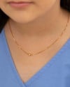 Gargantilha Infantil Veneziana Bolinha Lisa 4 mm Banhado a Ouro 18K