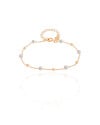 Pulseira Infantil Pérolas Bolinhas Banhado a Ouro 18K