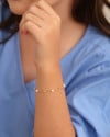 Pulseira Infantil Pérolas Bolinhas Banhado a Ouro 18K