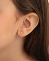 Brinco Infantil Argola Retangular 1.1 cm Banhado a Ouro 18K