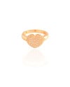 Anel Coração Cravejado Cristal Tamanho 17 Banhado a Ouro 18K