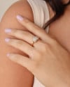 Anel Coração Cravejado Cristal Tamanho 17 Banhado a Ouro 18K