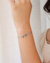 Pulseira Elos Corações Lisos Ródio Branco