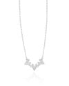 Choker Elos Corações Lisos Ródio Branco