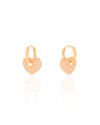 Brinco Argola Click Coração Cravejado Cristal 2.2 cm Banhado a Ouro 18K