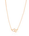 Gargantilha Corações Entrelaçados Cristal Banhado a Ouro 18K - 45 cm
