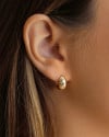 Brinco Argola Click Lisa 1.3 cm Banhado a Ouro 18K