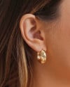 Brinco Argola Click Lisa 2.2 cm Banhado a Ouro 18K