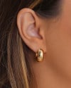 Brinco Argola Click Reta Lisa 1.8 cm Banhado a Ouro 18K
