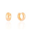 Brinco Argola Click Reta Lisa 2.2 cm Banhado a Ouro 18K