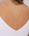 Escapulário Coração Cruz Cravejado Cristal Banhado a Ouro 18K