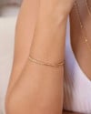 Bracelete Entrelaçado Detalhado 5 mm Banhado a Ouro 18K