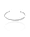 Bracelete Entrelaçado Detalhado 5 mm Ródio Branco