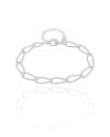 Pulseira Elos 6 mm Ródio Branco