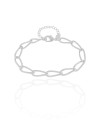 Pulseira Elos 6 mm Ródio Branco