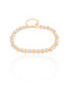 Pulseira Bolas Lisas e Cristais Banhado a Ouro 18K