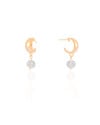 Brinco Argola Lisa Cristal  2.6 cm Banhado a Ouro 18K