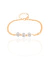 Pulseira Snake Cristais 8 mm Banhado a Ouro 18K