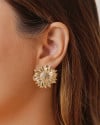 Brinco Flor Margarida 2.6 cm Banhado a Ouro 18K