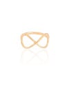 Anel Infinito Tamanho 19 Banhado a Ouro 18K