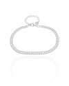Pulseira Grumet 4 mm Ródio Branco